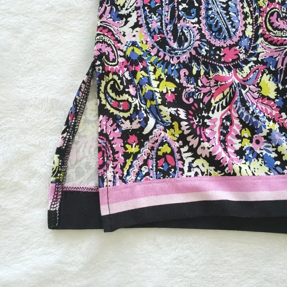 PAPPAGALLO Long Sleeve Pearl Pink Paisley Tunic Top—NWT—L - Picture 11 of 14